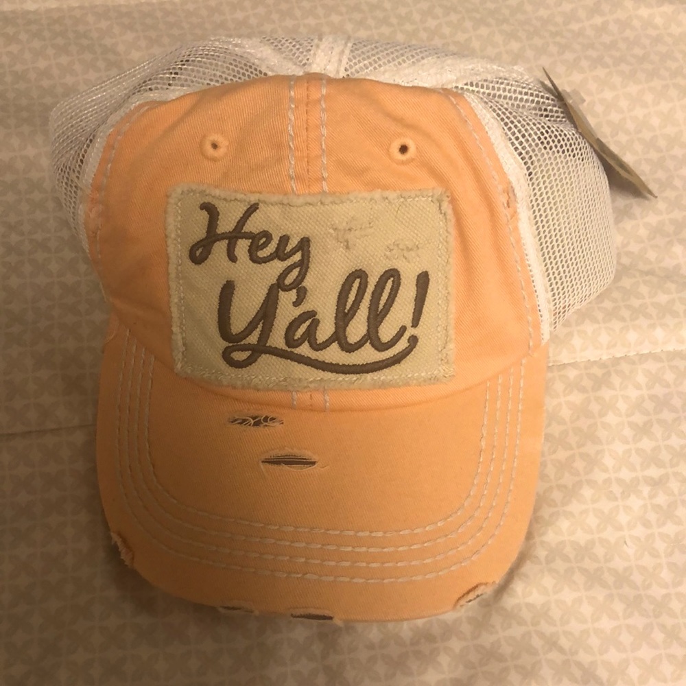 NWT  Distressed Country Girl “Hey Y’all!” Ball cap